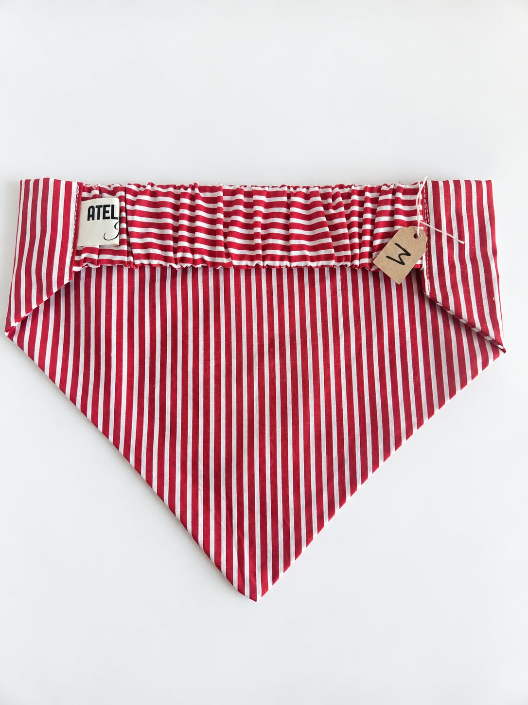 Bandana Rayures Rouge Atelier Jozou